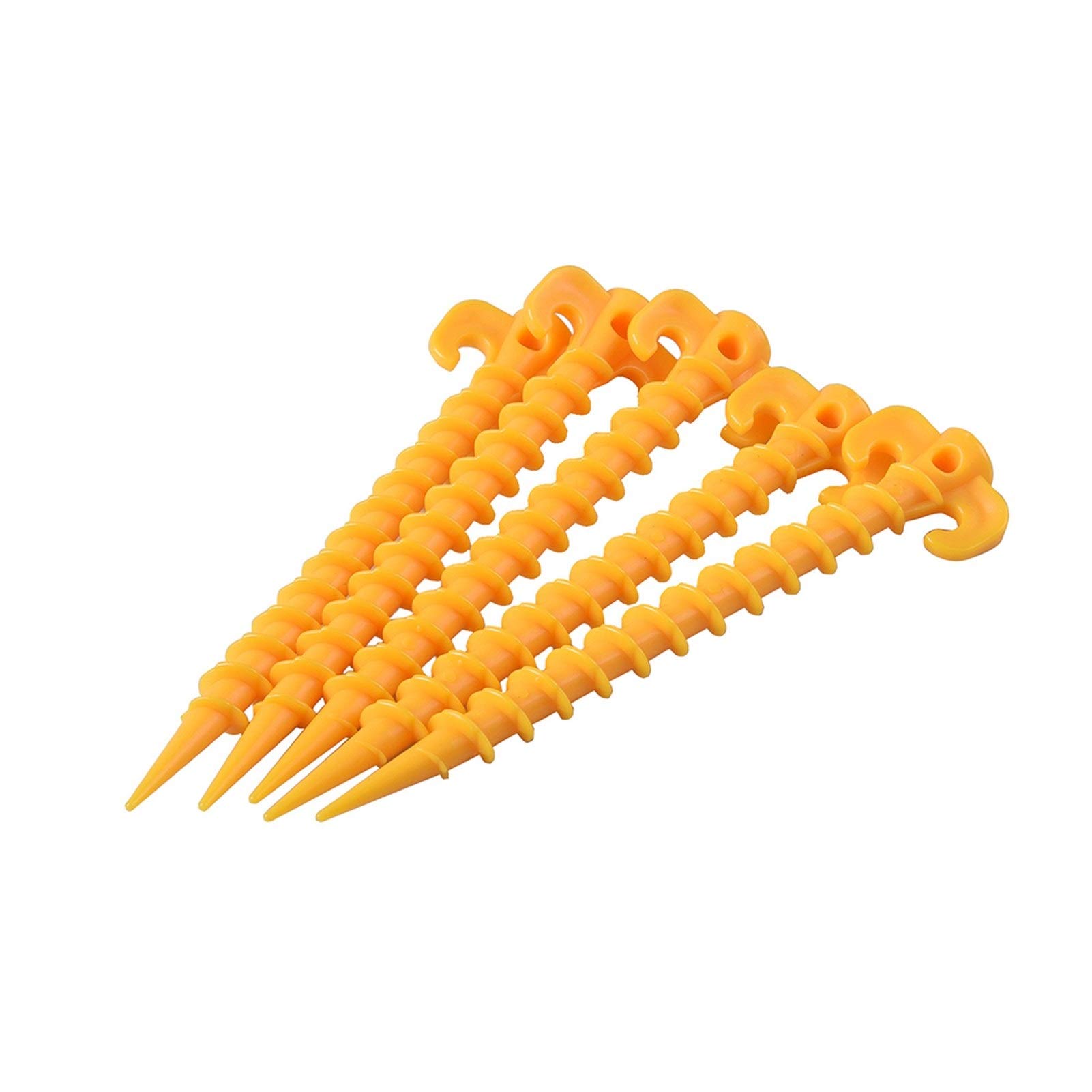 50pcs Heavy Duty Tent Stakes for Camping - Screw-In Ground Pegs for Sand, Beach & Outdoor Use - Durable Plastic Tent Nails for Secure Anchoring in All Terrains (Perfect for Camping Trips, Beach Outings & Backyard Tents)
