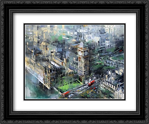 Black Ornate Wood Frame with Double Matting