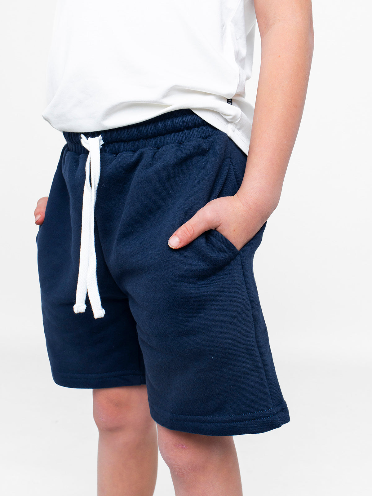 Men's Basic Sweatshorts - Soft Cotton Casual Shorts for Lounge & Workout - Navy Blue