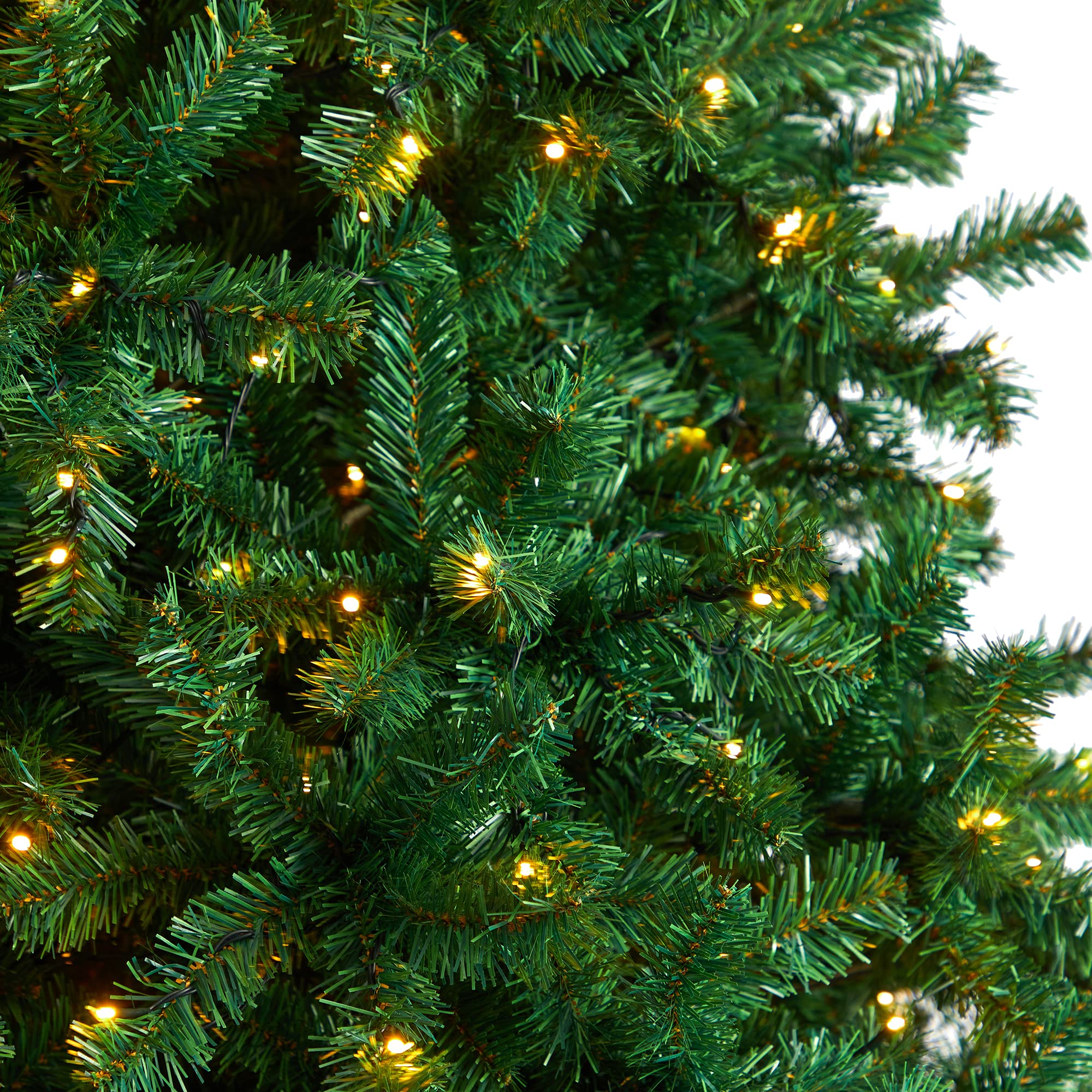 Nearly Natural 10ft Northern Tip Artificial Christmas Tree with 800 Clear LED Lights & 2200 Bendable Branches - Perfect for Holiday Home Decor, Office, and Party Decoration
