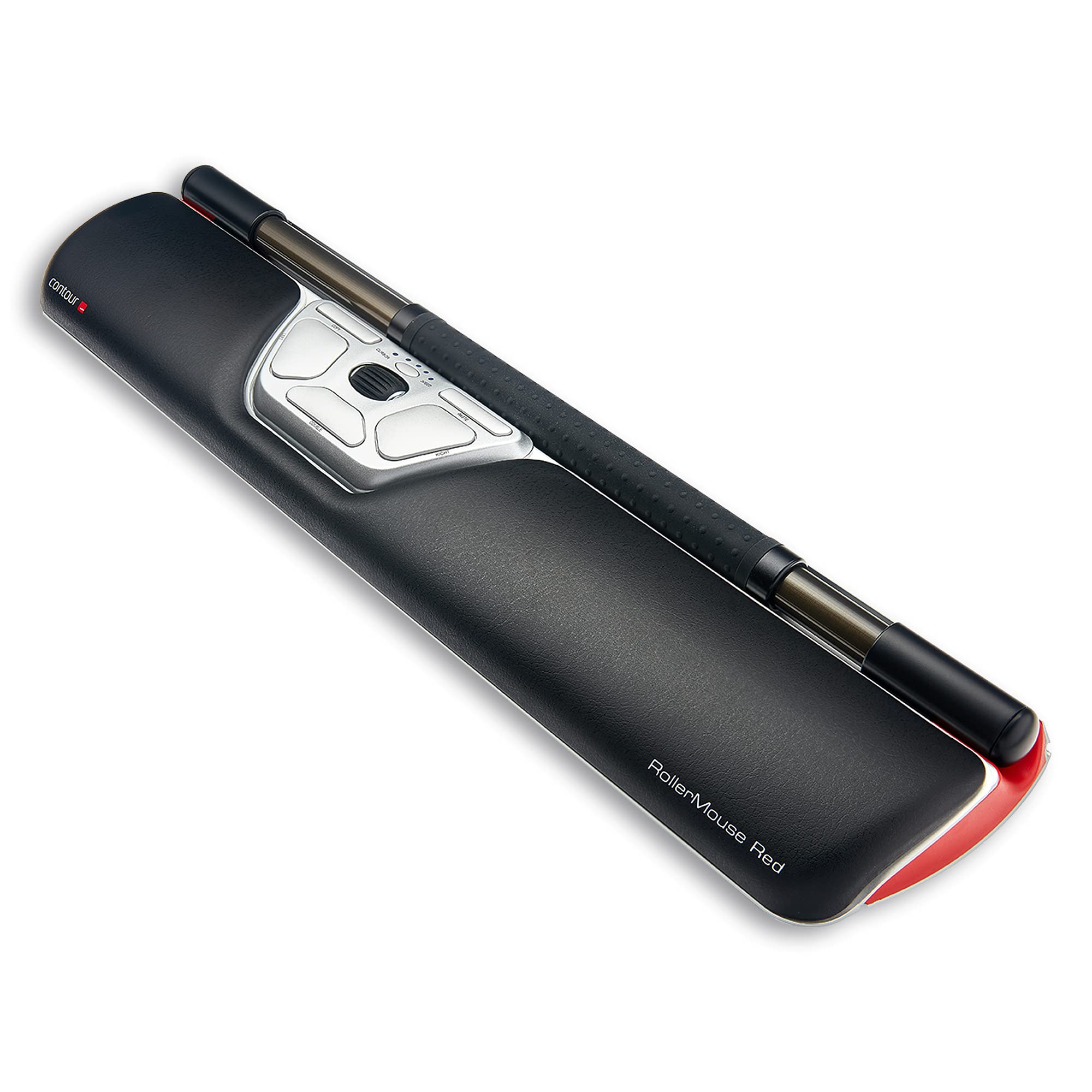 Contour Design RollerMouse Red Wired Ergonomic Mouse - Ambidextrous Computer Mouse for Laptop & Desktop (Mac/PC) - 2.4GHz Wired USB Mouse - Perfect for Office Work, Graphic Design & Long Computing Sessions
