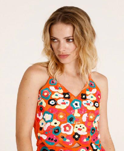 MAKEM TOP Women's Fashion T-Shirt (Orange) - Casual Wear for Everyday Outfits & Street Style