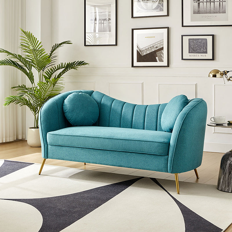 Emilio Contemporary Tufted Back Loveseat - Elegant & Comfortable Small Sofa for Living Room, Bedroom or Office - Perfect for Relaxing & Entertaining Guests