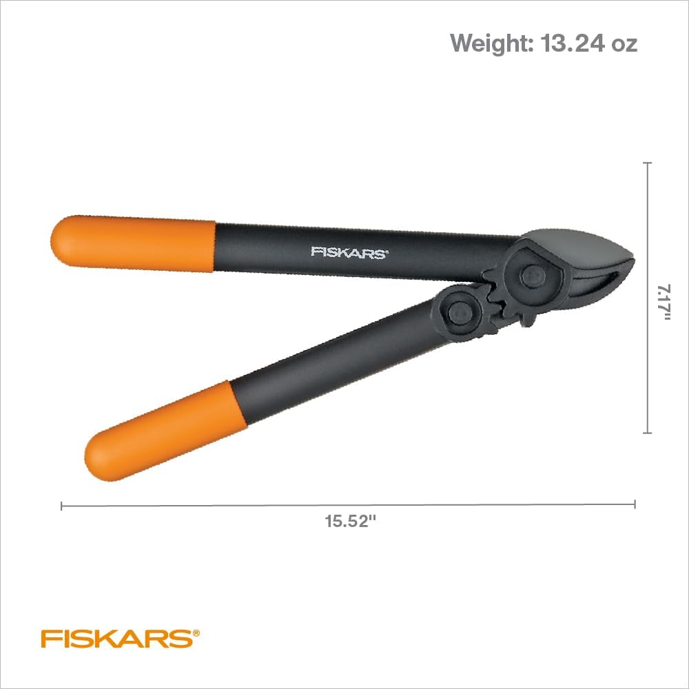 FISKARS FSK379721 PowerGear® Super Pruner/Lopper - 15 Inch Heavy Duty Garden Shears for Tree Trimming & Branch Cutting - Perfect for Landscaping, Gardening, and Outdoor Yard Work