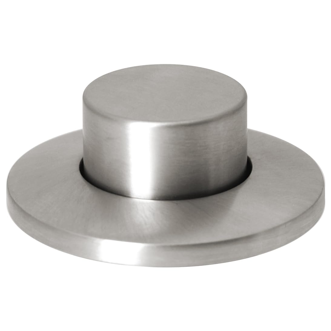 Westbrass ASB-RB3-07 Sink Top Waste Disposal Replacement Air Switch Trim Kit - Raised Button in Satin Nickel Finish for Kitchen Sink Garbage Disposal Systems