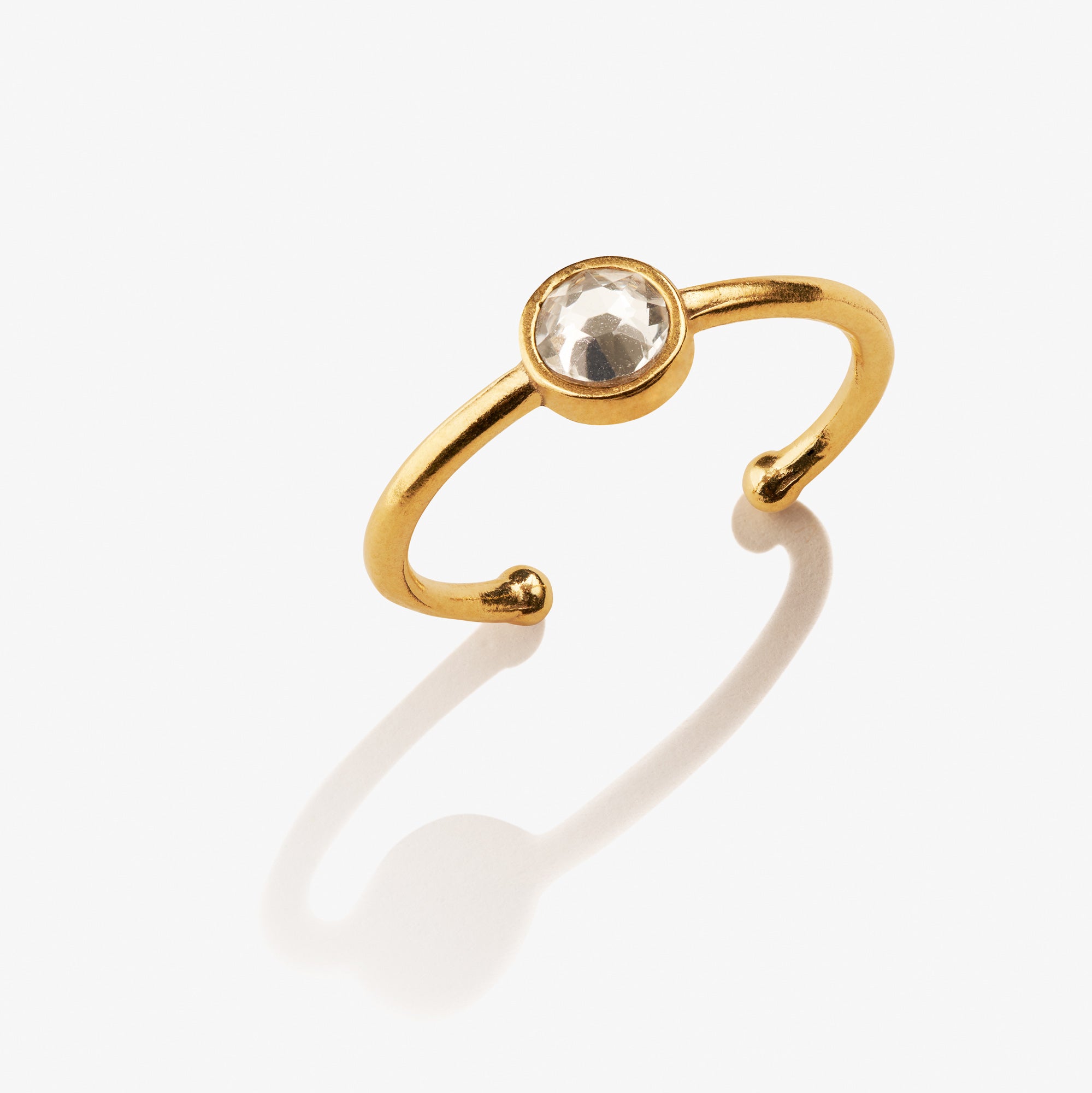 April Birthstone Ring - Clear Crystal Diamond Ring for Women, Elegant Jewelry Gift for Birthday, Anniversary & Special Occasions