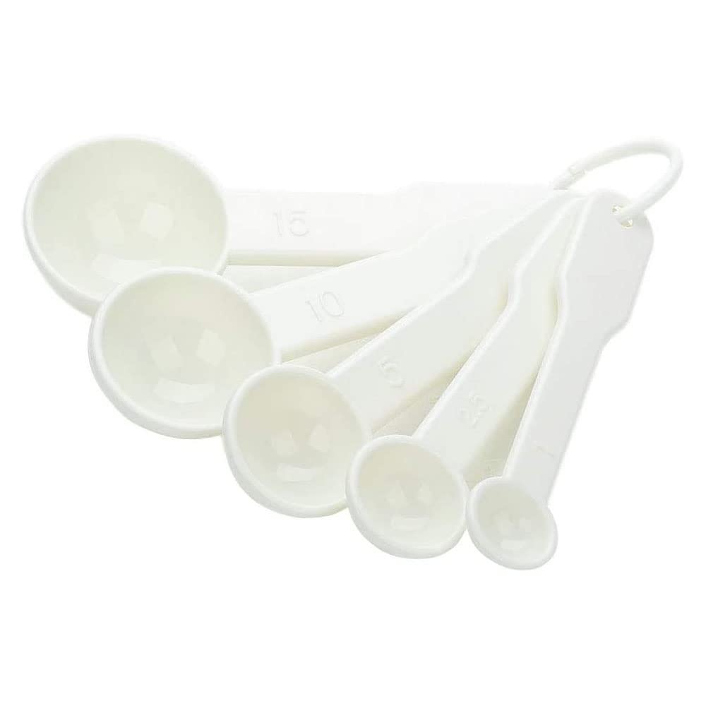 Premium 5-Piece Resin Measuring Spoons Set - Accurate for Dry & Liquid Ingredients (Oil, Water, Vinegar, Sauces, Sugar, Honey) - Perfect for Baking, Cooking & Meal Prep
