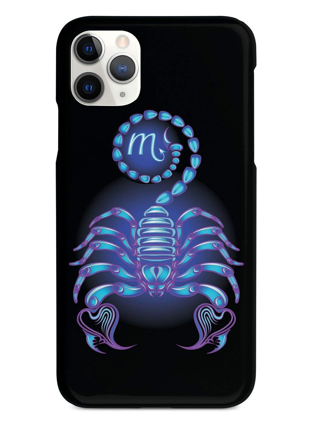 Premium 3D Textured Scorpio Zodiac Phone Case for iPhone 11 Pro Max - Shockproof Protective Cover with Stylish Neon Design - Perfect for Daily Use, Travel & Gift Giving
