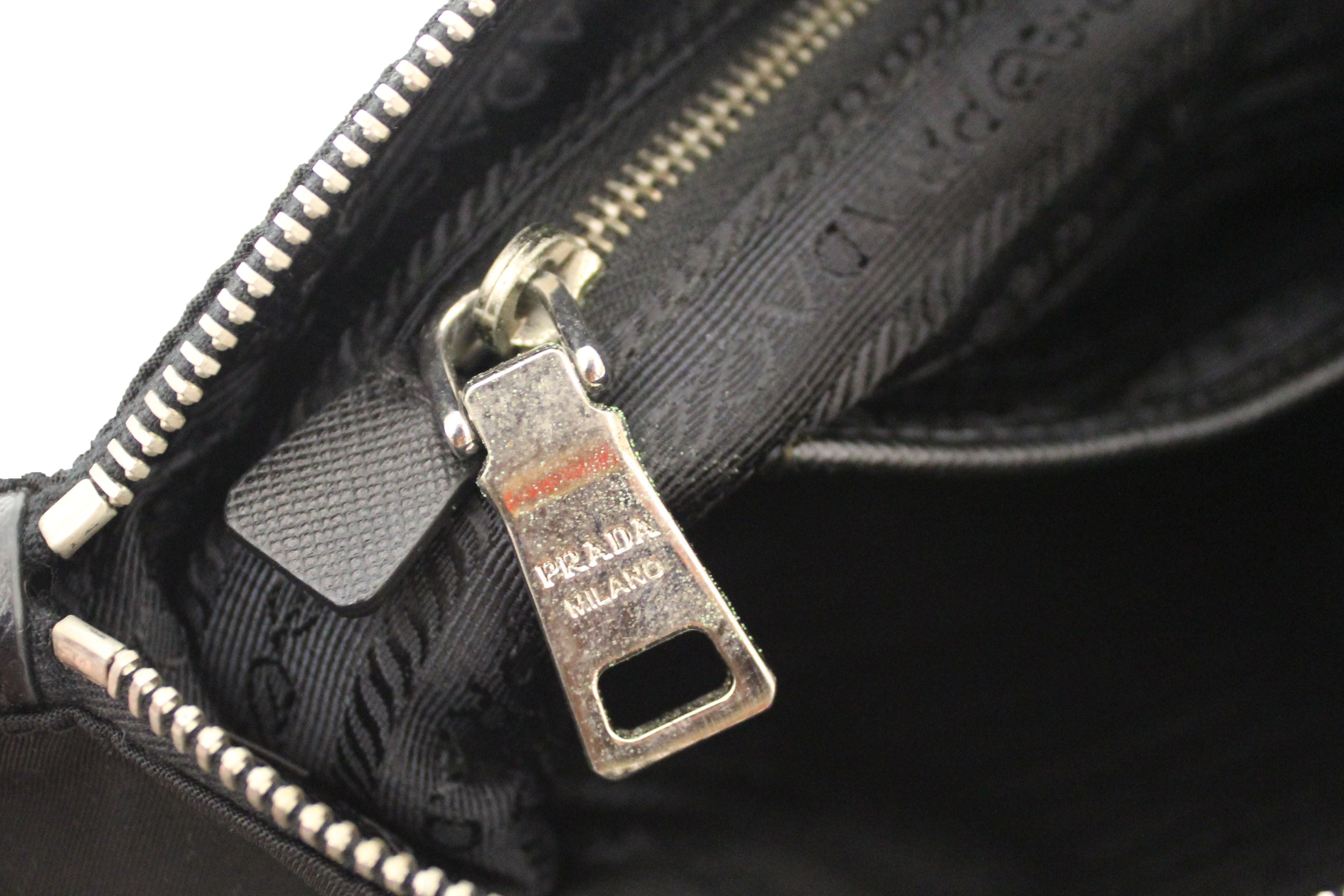 Authentic Prada Black Nylon Messenger Bag for Men & Women - Luxury Crossbody Shoulder Bag - Perfect for Work, Travel & Everyday Use