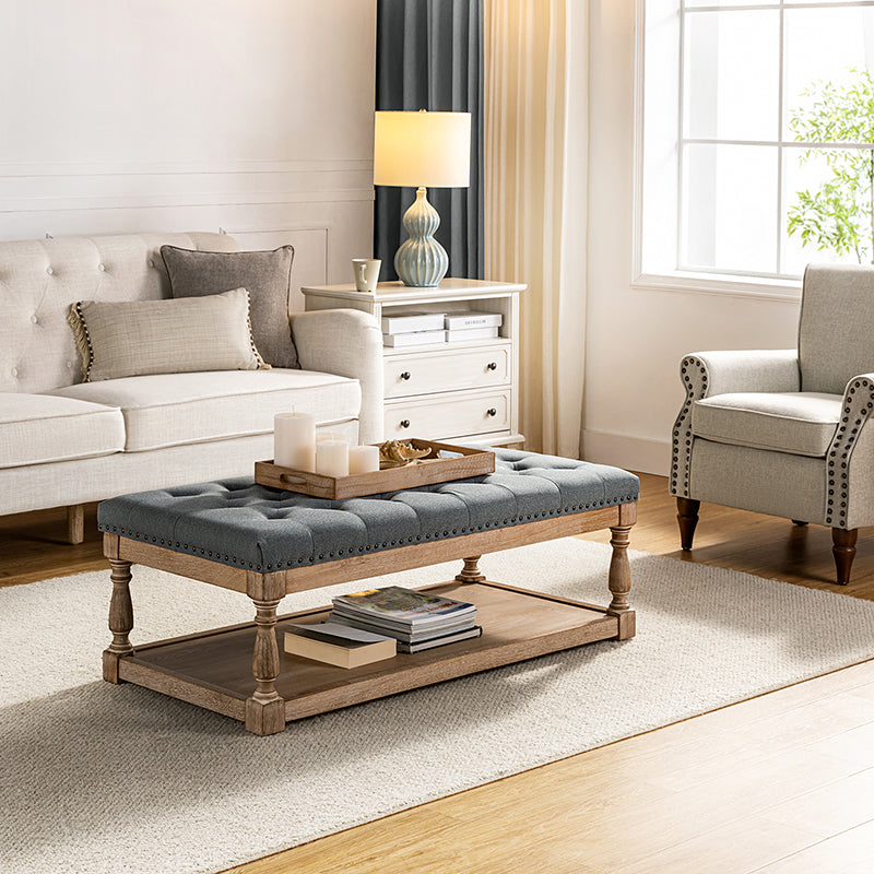 Isaak Upholstered Storage Ottoman Bench with Lift Top - Extra Seating & Hidden Storage for Living Room, Bedroom, or Nursery - Perfect for Blankets, Toys & Home Organization