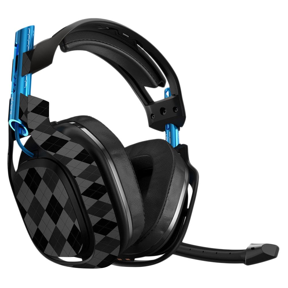MightySkins Vinyl Decal Wrap Cover for Astro A50 3rd Gen Gaming Headset - Black Argyle Design | Protective, Durable & Customizable Skin | Easy to Apply & Remove | Made in USA | Perfect for Gaming Setups & Personalization