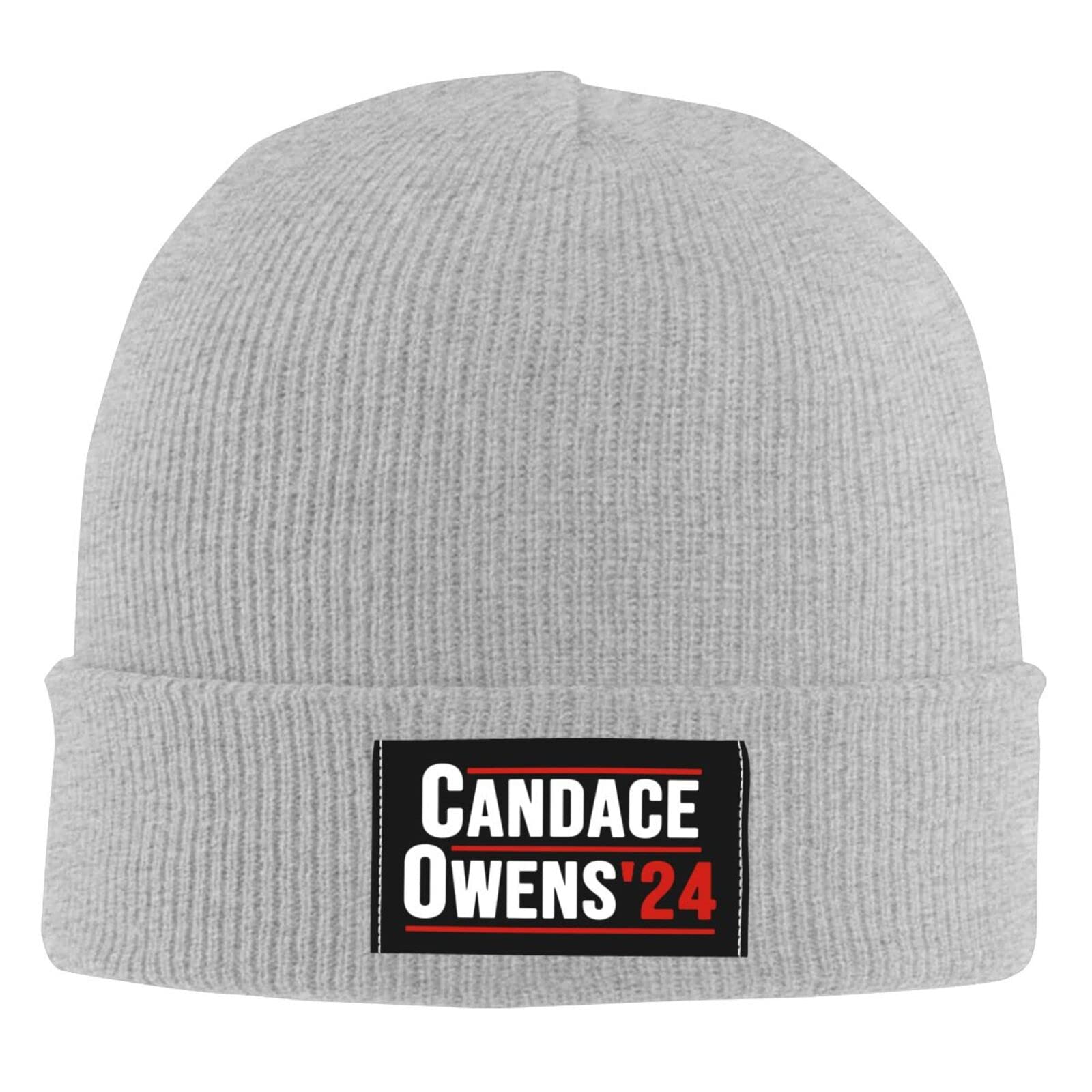 Candace Owens for President 2024 Unisex Beanie - Winter Warm Knit Hat for Men & Women - One Size Gray - Perfect for Outdoor Activities & Political Events