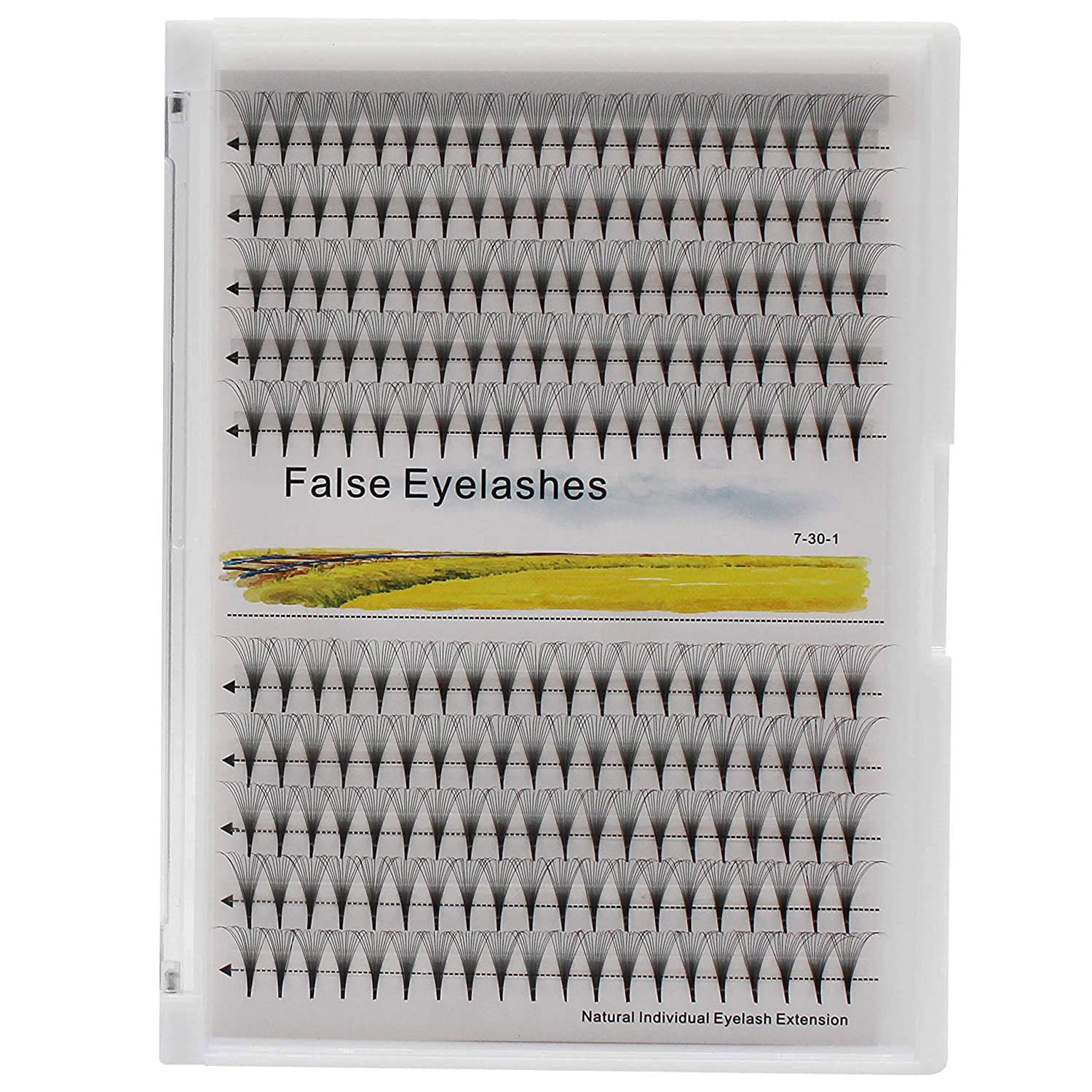Premium 12D Russian Volume Eyelash Extensions - Large Tray D Curl Premade Volume Fans (10MM) Faux Mink Lashes for Dramatic Eye Look | Perfect for Bridal, Party & Special Occasion Makeup