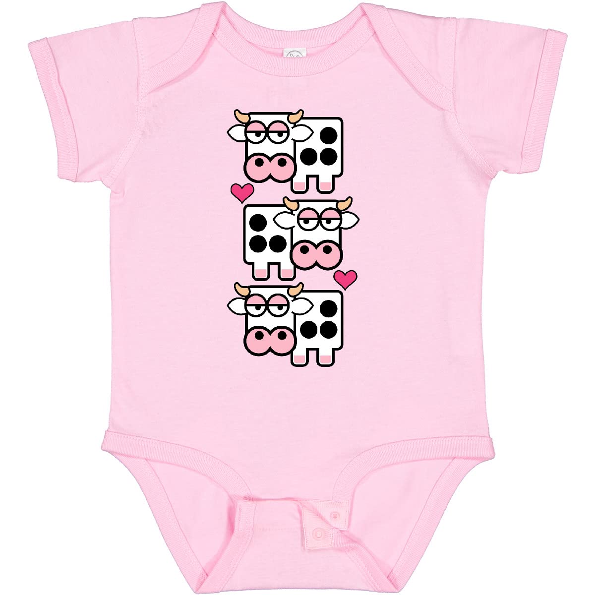 Inktastic Cow Baby Onesie - Adorable Farm Animal Print Bodysuit for Newborns & Infants - Perfect for Farm Visits, Photo Shoots & Everyday Wear