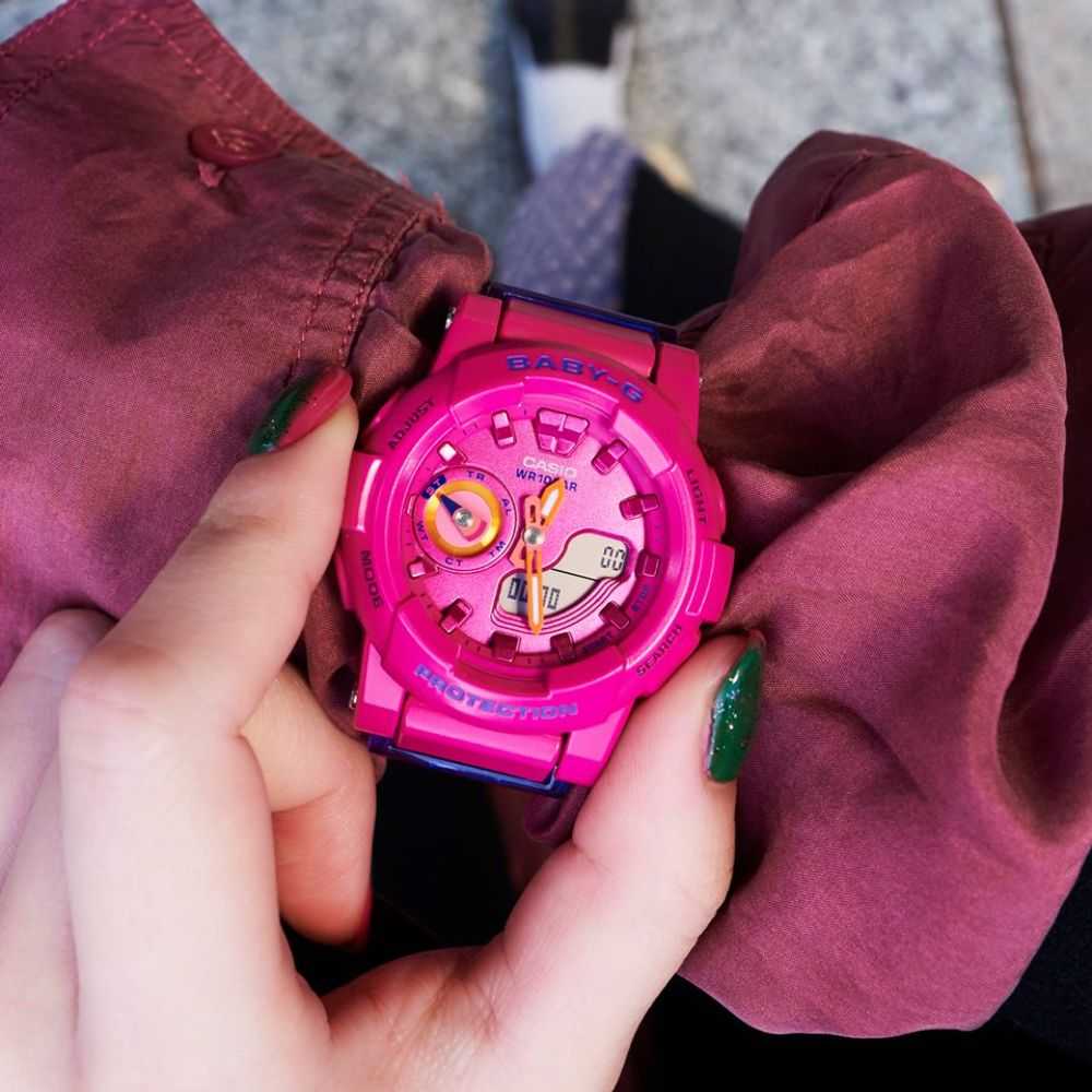 Casio Baby-G BGA-185FS-4ADR Digital Sport Watch for Women - Shock Resistant, Water Resistant, LED Light - Perfect for Running, Swimming, Gym & Outdoor Activities