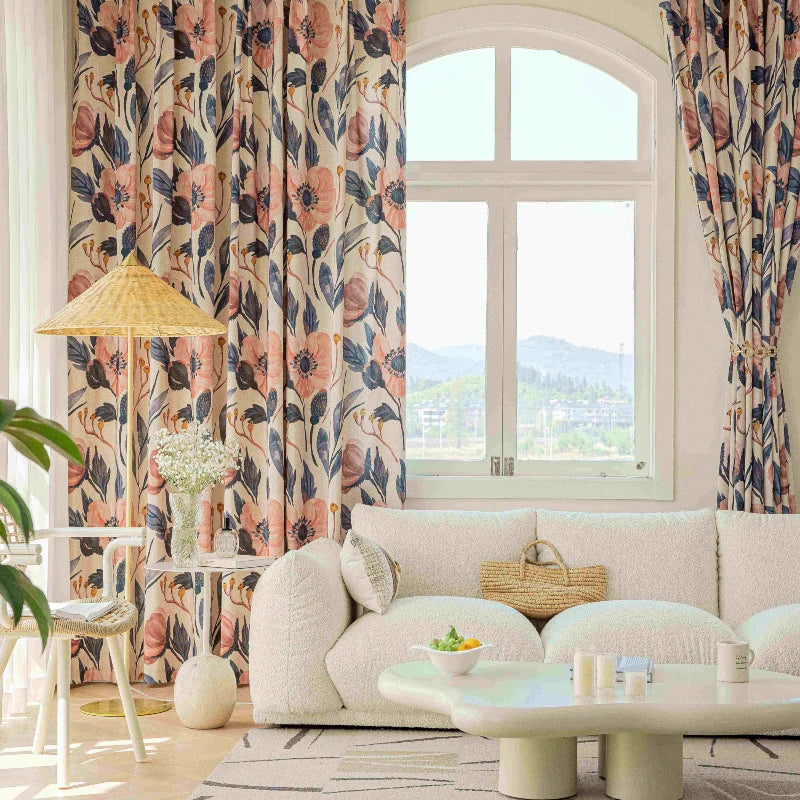 Vintage Botanical Blackout Curtains for Bedroom & Living Room - Custom Size, Light Blocking, Thermal Insulated - Perfect for Home Decor & Privacy