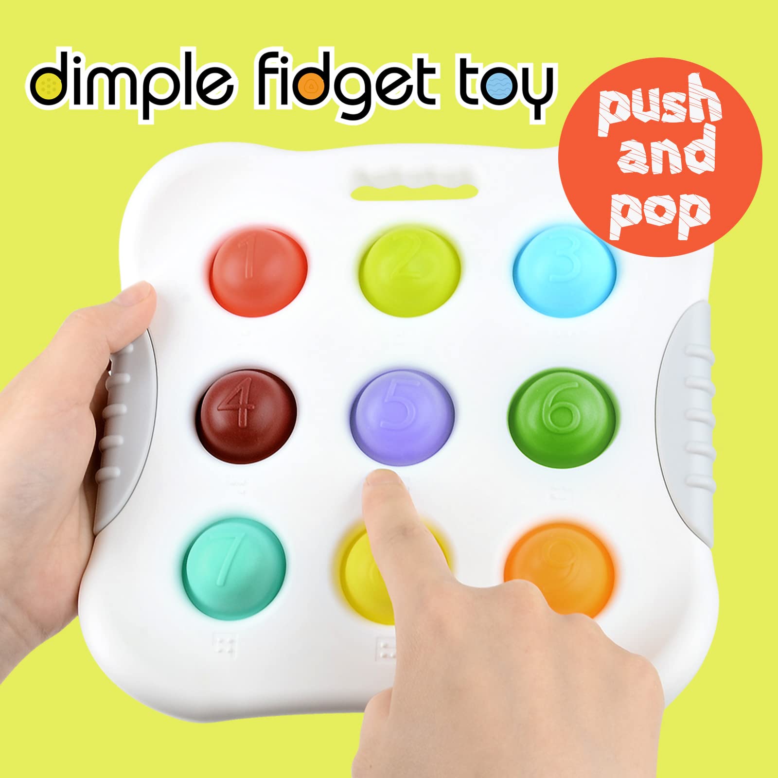 Dimple Fidget Sensory Toys for Autism Stress Relief - Montessori Educational Baby Toys for Toddlers 1-6 Years Old | Perfect for Calming, Focus & Early Development (Boys & Girls)