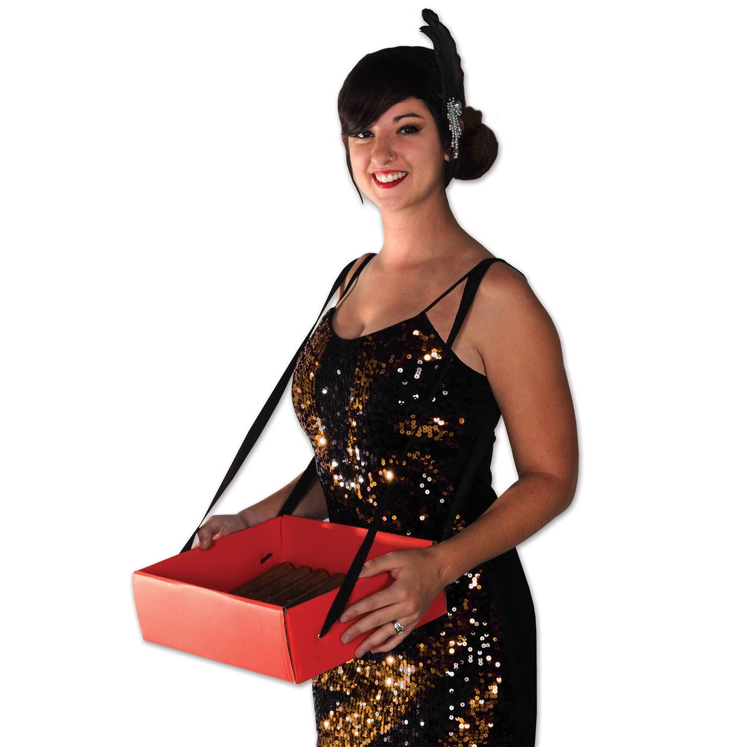 Vintage Cigarette Girl Serving Tray for Parties & Events
