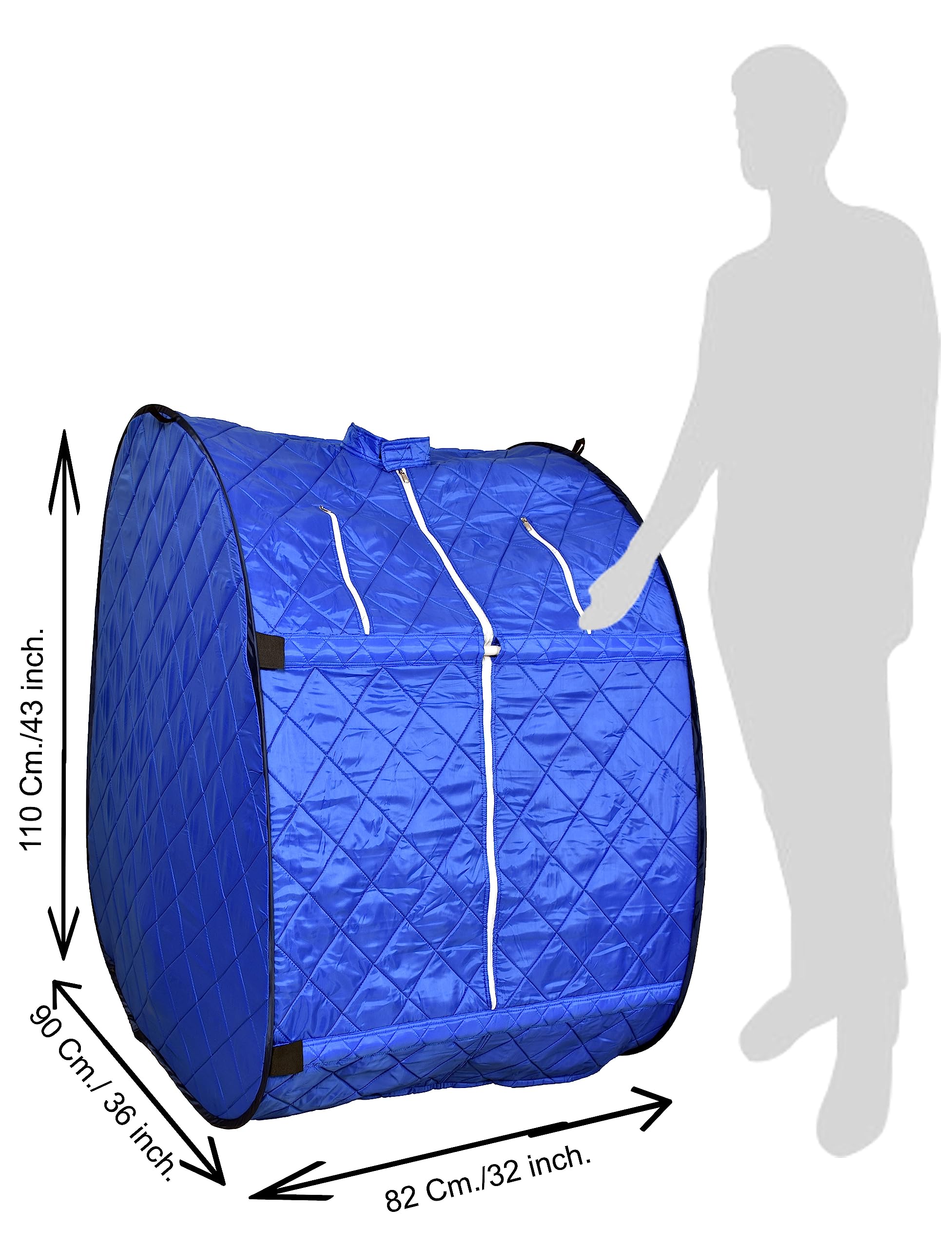 Portable Folding Steam Sauna Bath Spa for Full Body Detox Therapy - Home Relaxation & Beauty Care with Cooler & Foam (Blue) | Perfect for Home Spa, Weight Loss & Stress Relief