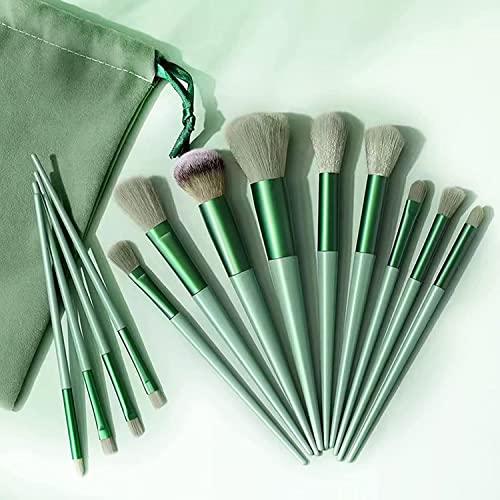 13-Piece Suicune Makeup Brush Set for Foundation, Powder, Blush, Eyeshadow, Concealer & Lip - Professional Cosmetic Beauty Tools for Flawless Makeup Application at Home or On-the-Go