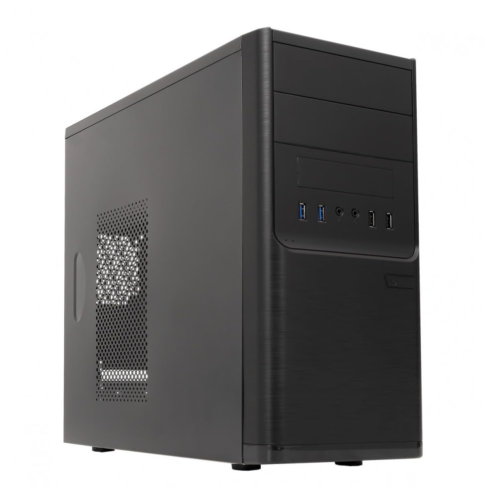 Dark Shadow Tower 500W Black Computer Case - ATX/Micro-ATX/ITX PC Tower Chassis with SGCC Steel for Home & Office Use | Gaming PC Builds & Workstation Setups