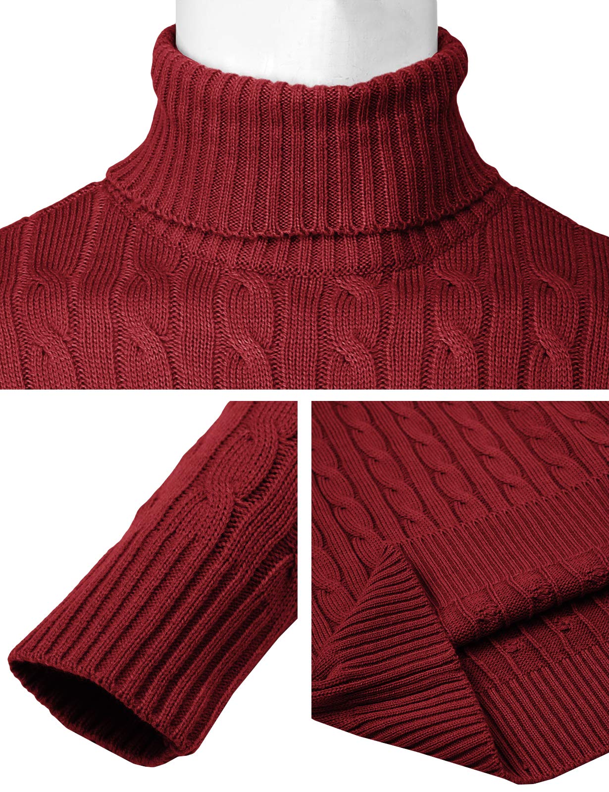 Men's Slim Fit Turtleneck Pullover Sweater - Winter Warm Knit Thermal Top for Casual & Business Wear - Perfect for Office, Dating & Holiday Outfits