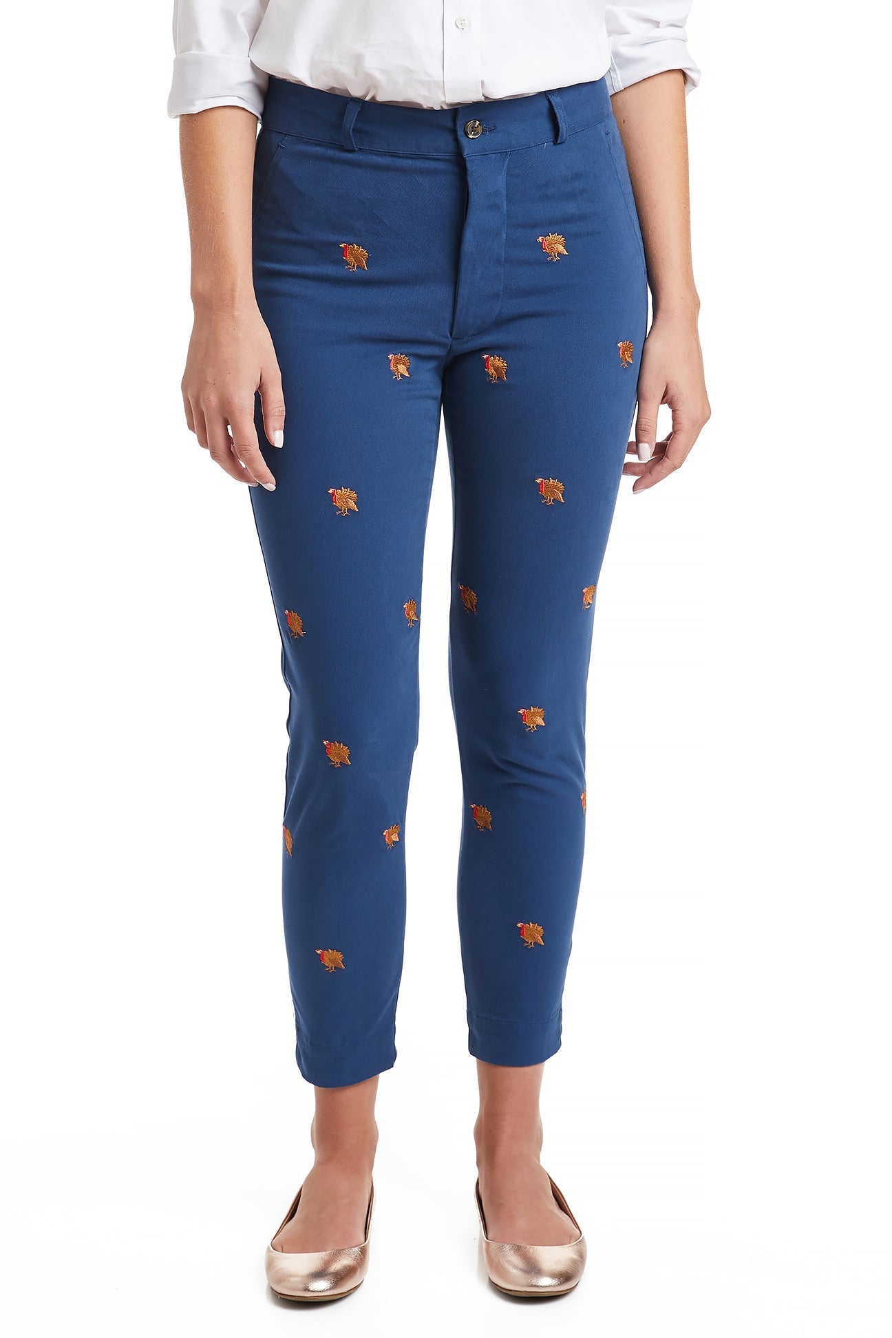 Stretch Twill Ankle Capri Pants in Nantucket Navy - Comfortable & Stylish Women's Casual Pants for Summer, Travel & Everyday Wear