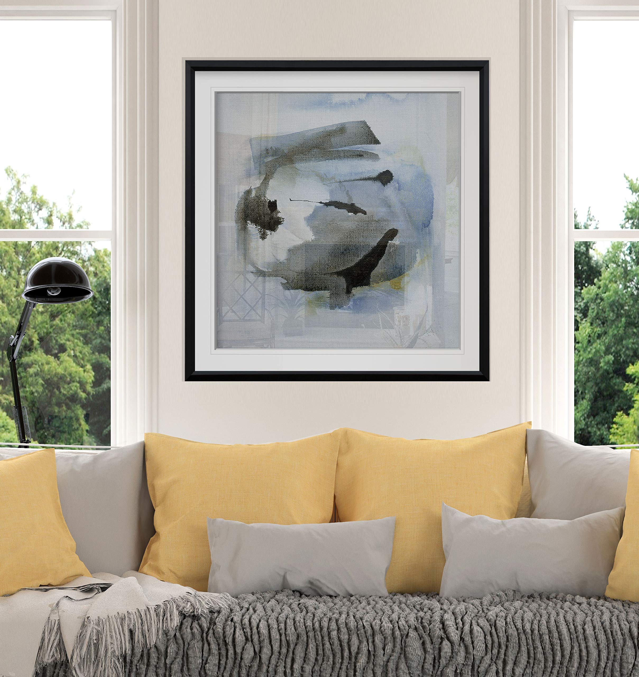 Cool Water III Abstract Artwork - Contemporary Framed Modern Wall Decor Painting - Giclee Canvas Prints for Living Room, Bedroom & Office
