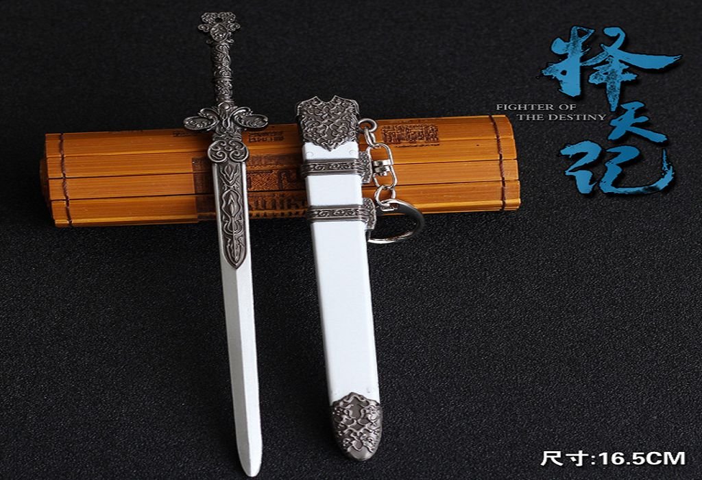 Game Cosplay Accessories - Metal Sword Necklace Keychain, Colorful Pendant Key Ring for Costume & Collectibles | Perfect for Cosplay Events, Halloween, Gifts & Anime Fans
