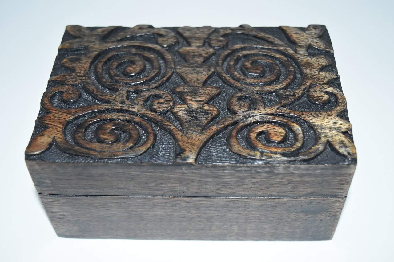 Nature's Enlightenment Spiral Wooden Box - Premium Storage for Tarot Cards, Crystals & Altar Supplies | Perfect Spiritual Gift for Meditation, Yoga & Energy Healing Rituals