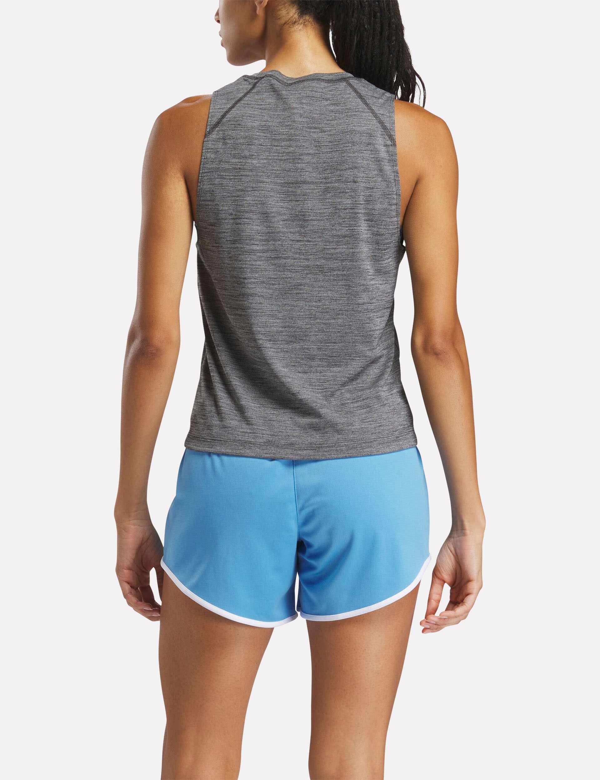 ID Train Tank Top - Black Melange Workout Shirt for Women | Gym, Running & Yoga Activewear