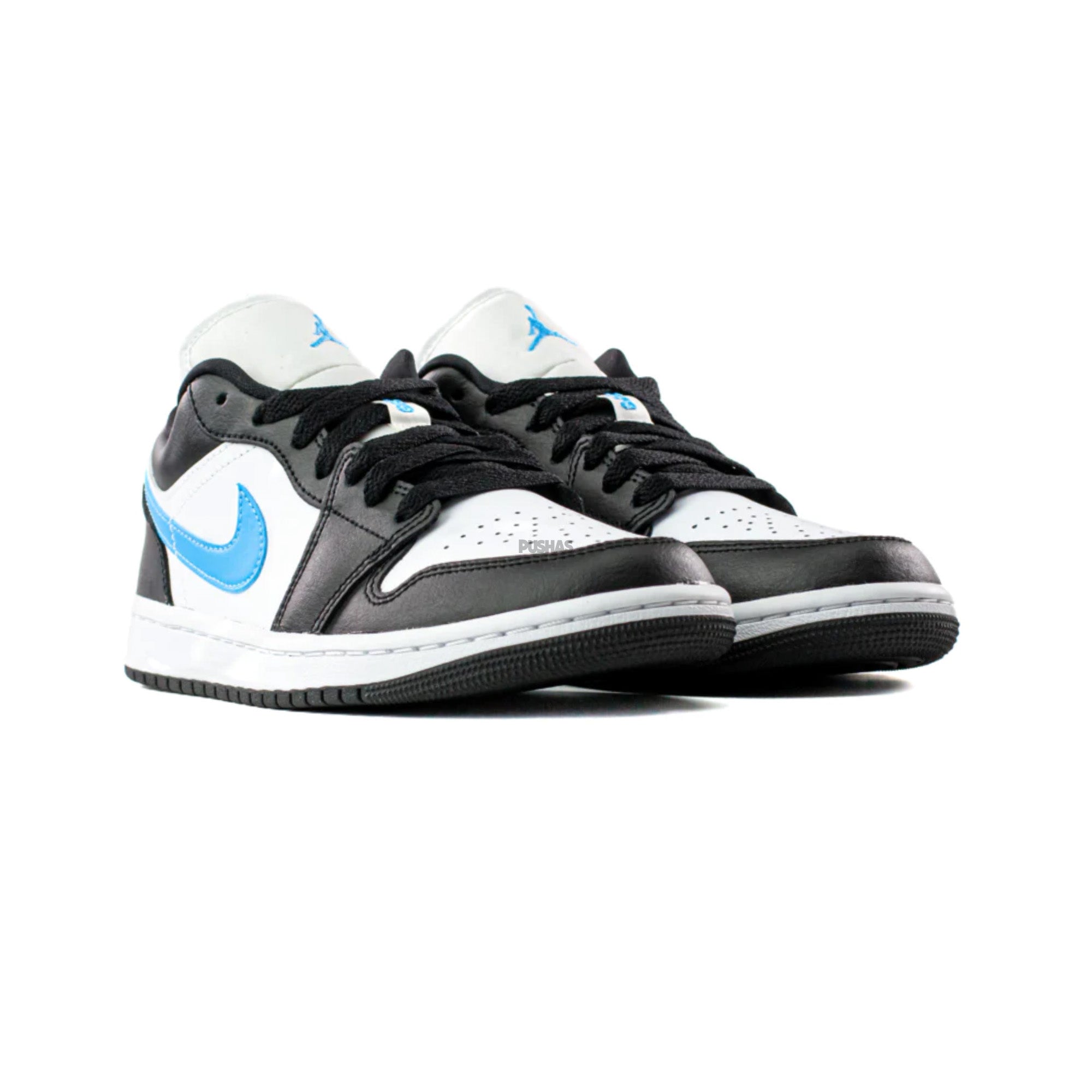 Air Jordan 1 Low 'Black University Blue White' Women's Sneakers (2021 Release) - Casual Wear, Street Style & Basketball Fashion