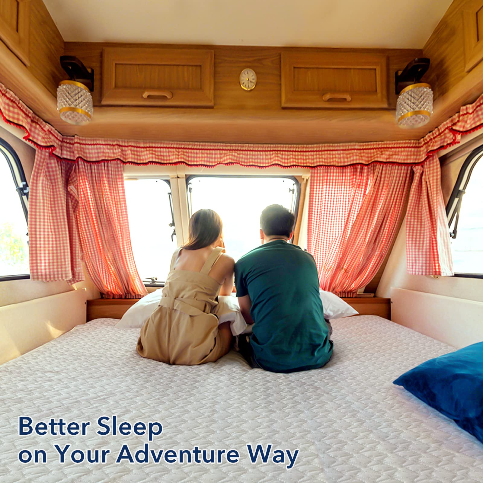 4-Inch Memory Foam Mattress Topper for RV Short Queen (60