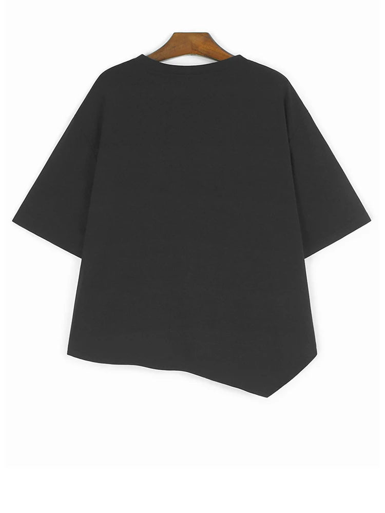 Black Dot Print T-Shirt & Hollow Out Skirt 2-Piece Set - Women's Round Neck Short Sleeve Outfit for Spring Summer 2025 | Casual Wear, Date Night, Office Chic