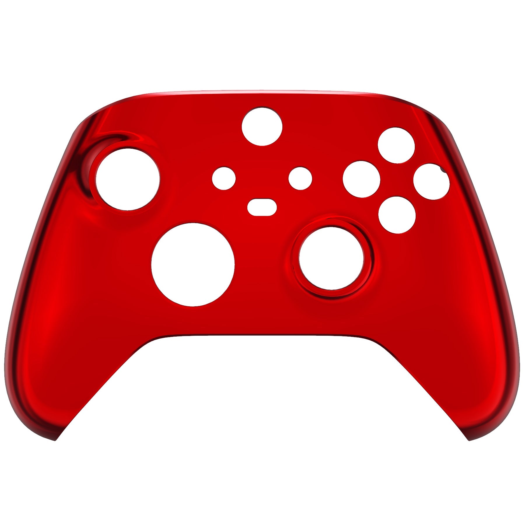 eXtremeRate Chrome Red Replacement Front Housing Shell for Xbox Series X & S Controller - Customize Your Gaming Setup for Enhanced Play