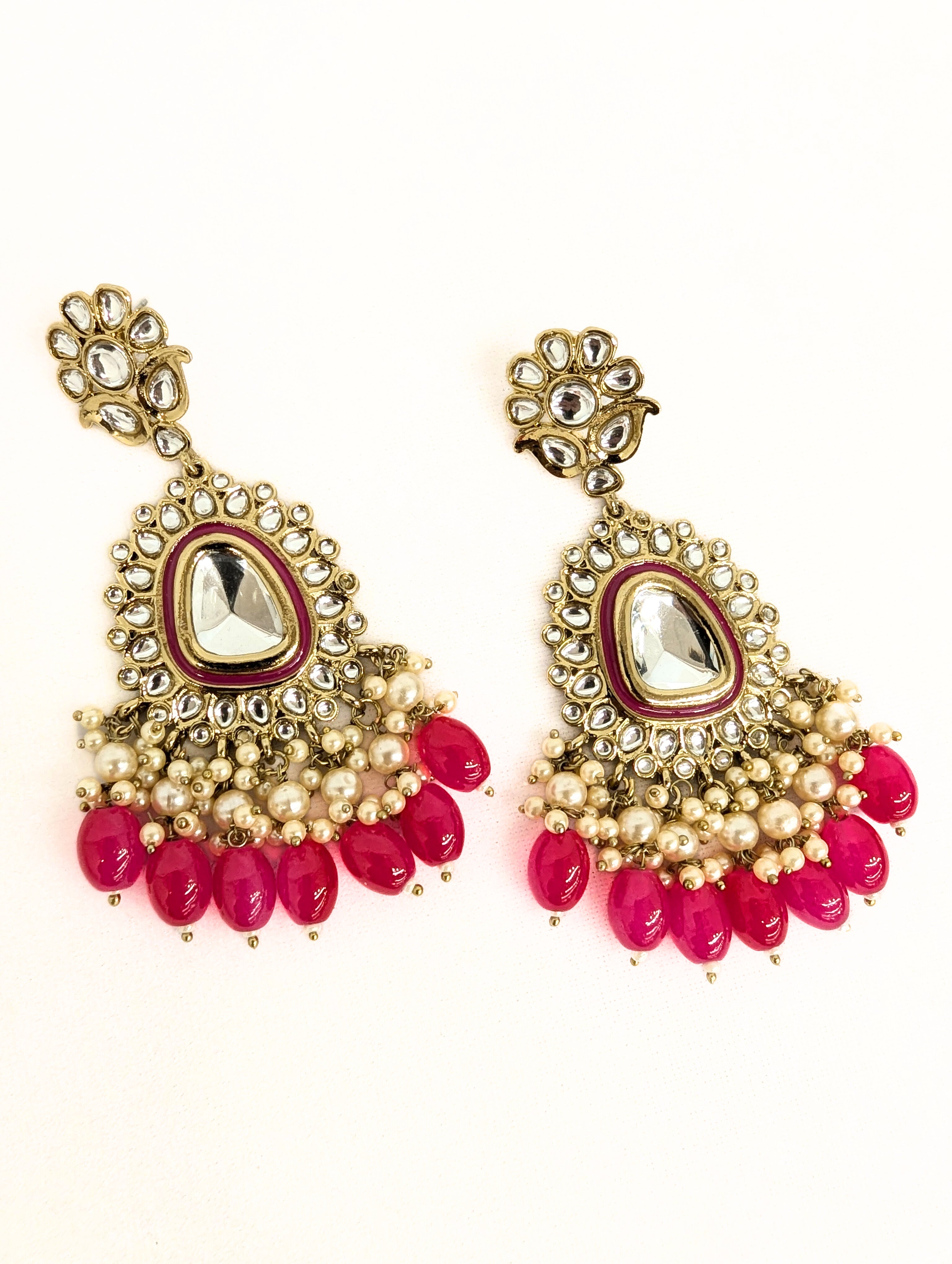 Exquisite Anika Kundan Earrings for Women – Handmade Indian Jewelry with Kundan Stones | Perfect for Weddings, Parties & Ethnic Fashion