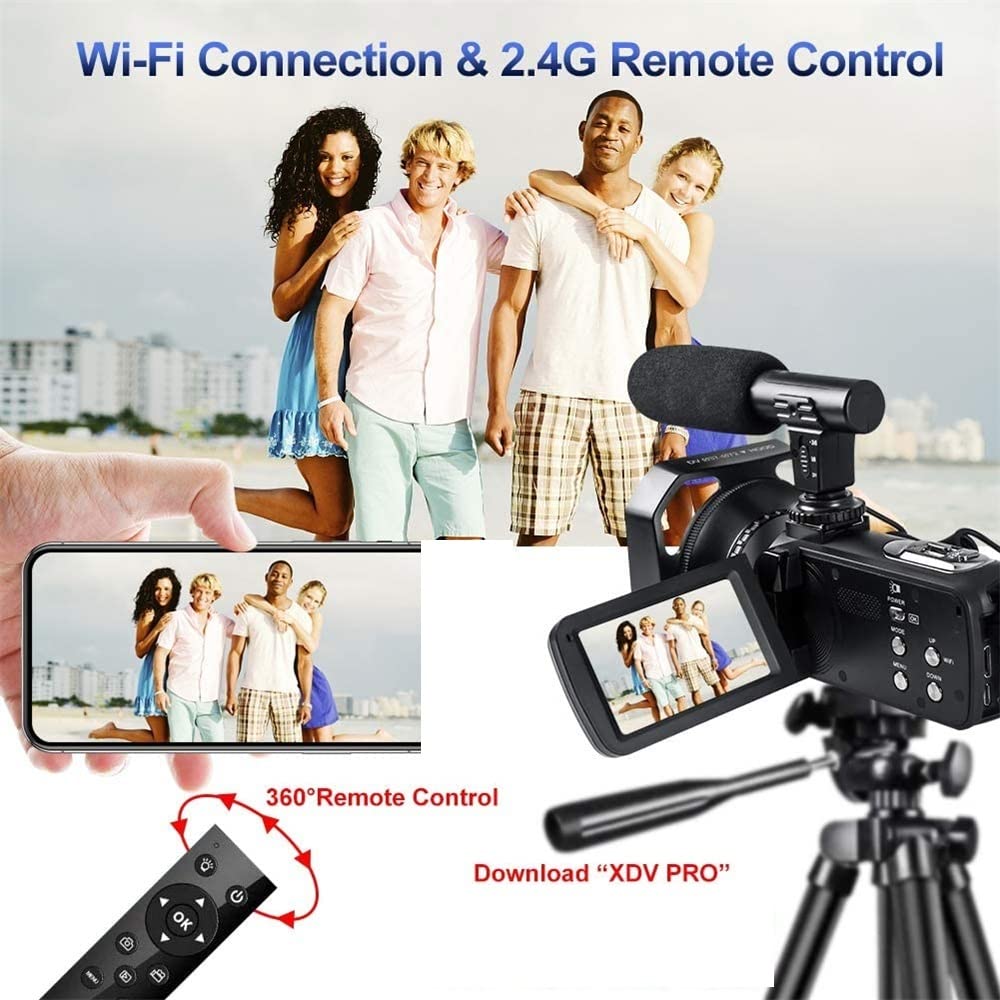 4K Vlogging Camera with Fill Light & 16X Zoom - Perfect for YouTube & Live Streaming