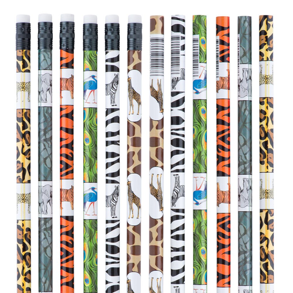 Colorful Zoo Animal Pencils - 50-Pack Classroom Supplies for Kids - Perfect for School, Art Projects & Party Favors