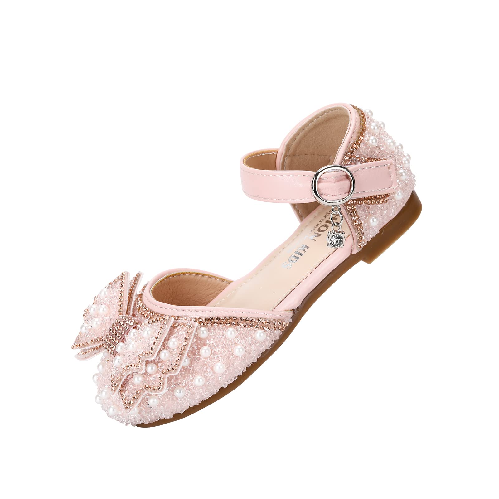 Sparkly Mary Jane Ballet Flats for Girls - Adorable Wedding Sandals & Princess Party Dress Shoes - Perfect for Weddings, Birthday Parties, and Special Occasions