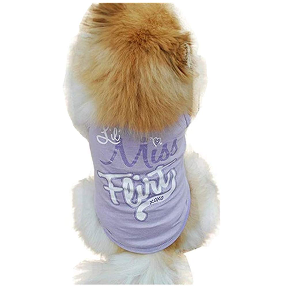 Cute Printed Dog Shirts - Summer Sleeveless Pet Sweatshirts for Dogs & Cats - Comfortable Pet Apparel for Girls & Boys - Perfect for Outdoor Walks, Beach Trips & Playdates