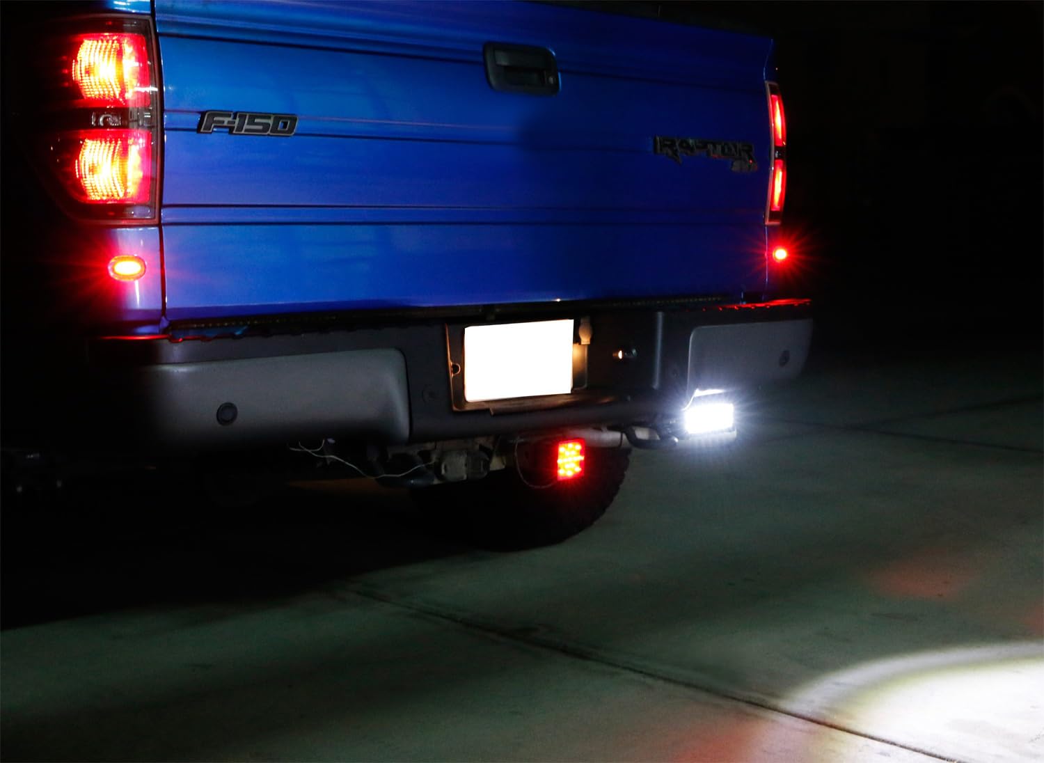 iJDMTOY 7-Piece Clear Lens 84-SMD LED Grille Running Lights & Side Marker Lights Kit for 2010-2014 Ford Raptor (Front White/Rear Red) - Upgrade Your Truck's Style & Visibility for Off-Roading & Night Driving