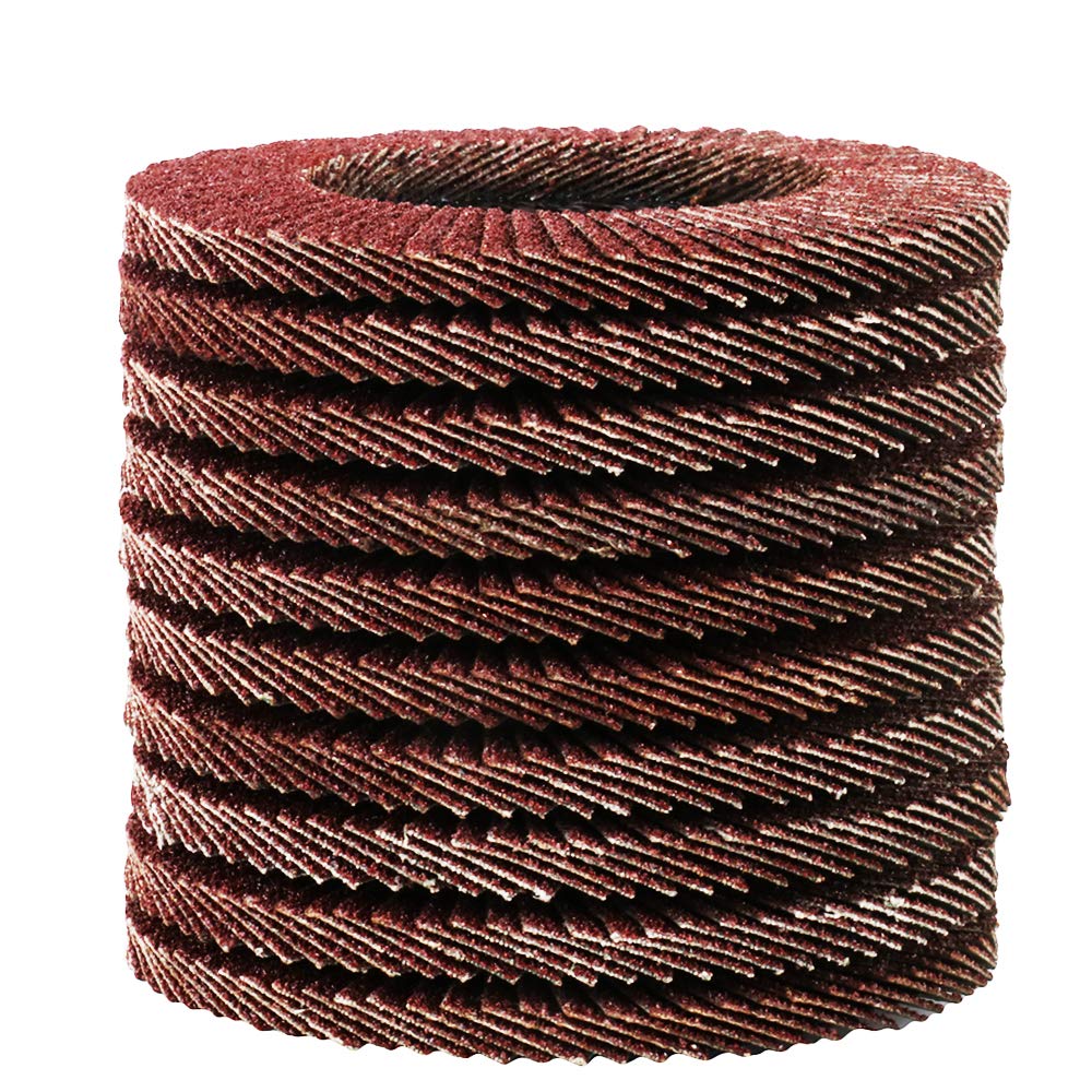 Premium High Density Calcined Aluminum Oxide Flap Discs (320 Grit) 10Pcs - Angle Grinder Sanding Discs for Metal, Wood & Paint Removal - Perfect for Grinding, Polishing & Surface Preparation