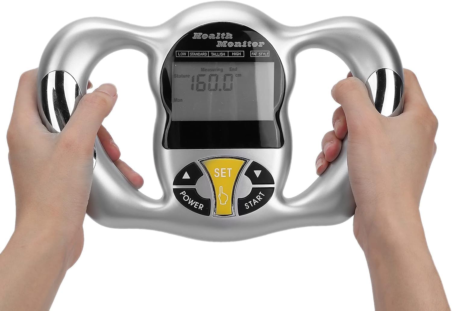 Digital Body Fat Analyzer - Electronic BMI Handheld Body Fat Monitor with LCD Display | Portable Body Composition Measurement Device for Weight Loss & Fitness Tracking | Perfect for Home Gym, Health Clubs & Personal Wellness Routines