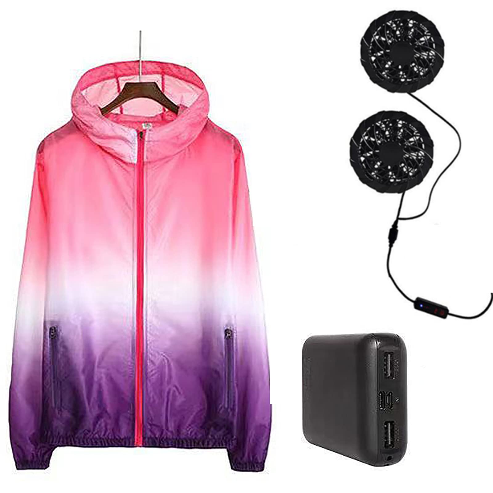 Yajun Cooling Jacket with Fan - Summer Outdoor Sun Protection & Fast Cooling for Fishing, Hiking, Sports | Lightweight & Breathable for Hot Weather Activities