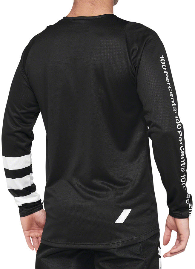 Premium 100% Cotton R Core Jersey Men's Long Sleeve T-Shirt - Black/White - Small Size | Comfortable Casual Wear for Everyday Outfits & Gym Workouts