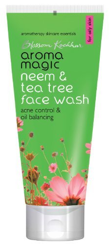 Aroma Magic Neem and Tea Tree Face Wash for Acne & Oily Skin - 100ml Natural Cleanser - Perfect for Daily Skincare Routine & Deep Pore Cleansing