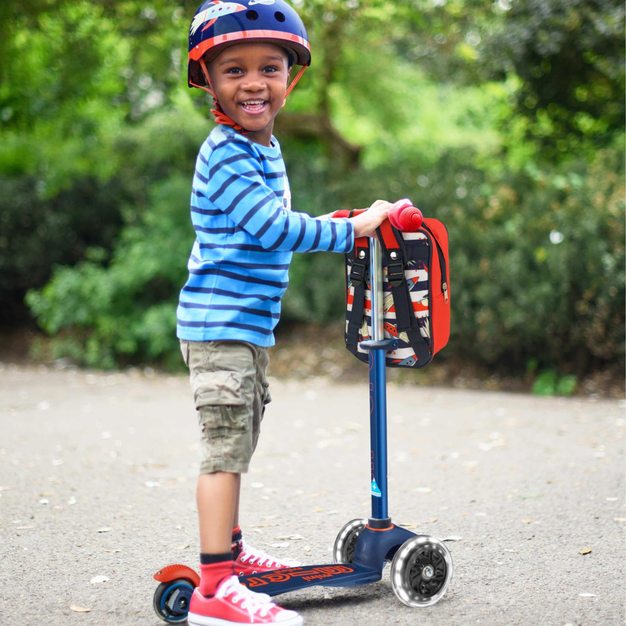 Micro Kickboard Mini Deluxe Foldable LED Scooter for Kids Ages 2-5 | 3-Wheel Lean-to-Steer Swiss-Designed Scooter with Light-Up Wheels | Perfect for Neighborhood Rides, Park Adventures & Learning Balance