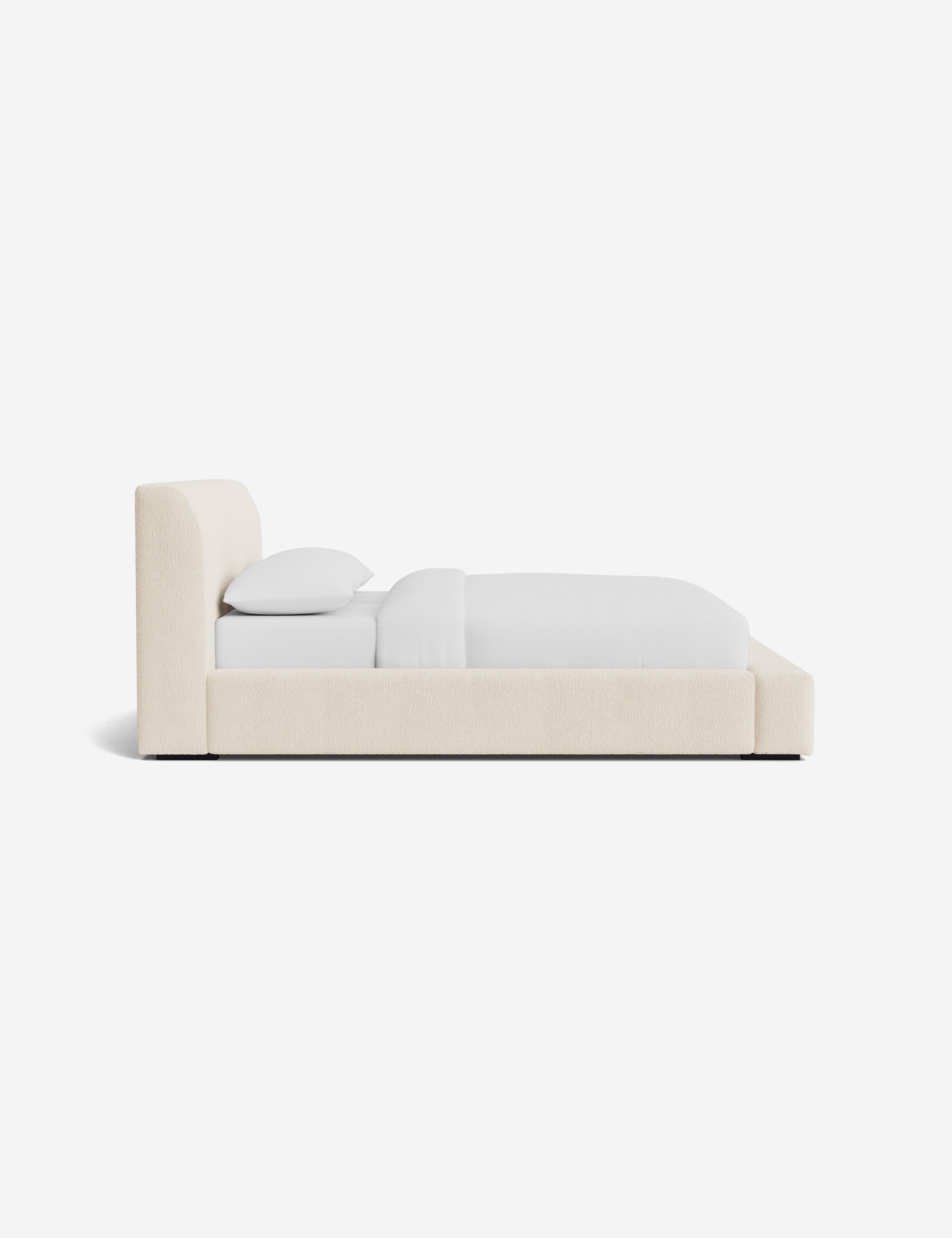 Stylish Clayton Platform Bed Frame - Queen Size, Modern Wooden Bed with Sturdy Slat Support - Perfect for Bedroom, Guest Room & Small Spaces