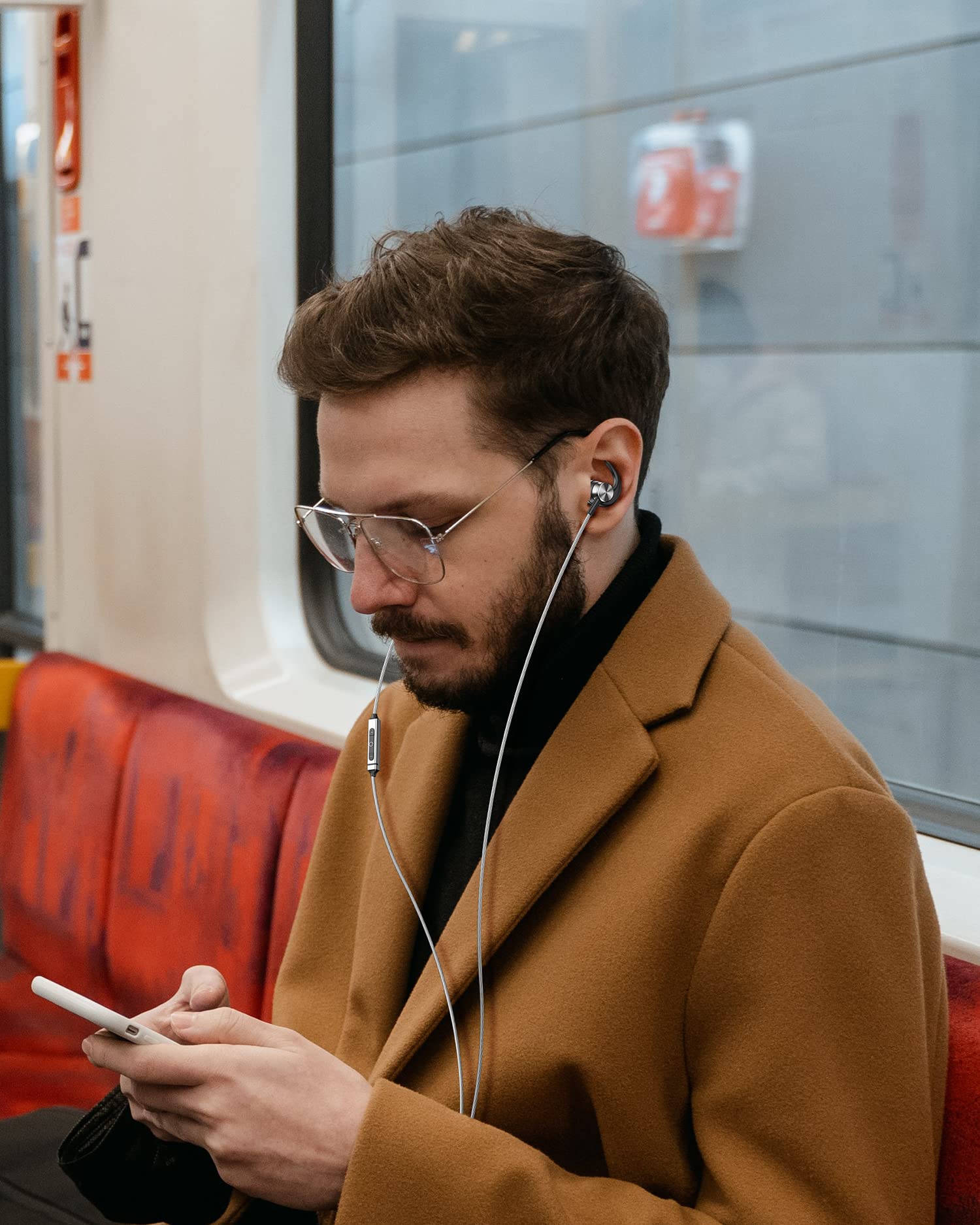 USB C Wired Headphones with Mic & Volume Control - Noise Isolation Stereo Earphones for iPhone 15/16/Pro/Max, Samsung Galaxy S24/S23/S22/S21/S20, Google Pixel 8/7a/6 - Perfect for Commuting, Gaming & Work Calls