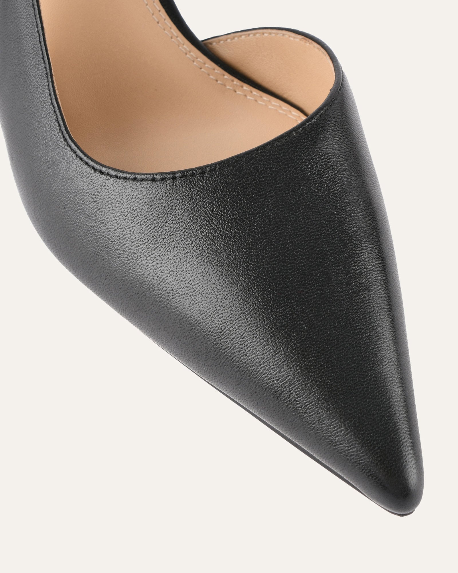 Ricki Black Leather Mid Heels for Women - Comfortable & Stylish Dress Shoes for Work, Party & Evening Events